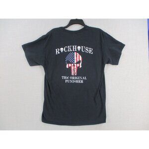 Rockhouse Original‎ Punisher Graphic Tee American Flag Skull Design Size L
